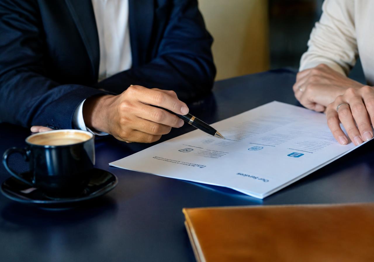 Professionals reviewing a proposal